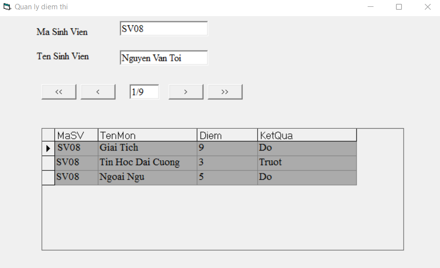 Quản lý sinh viên,code phần mềm,code Visual Basic 6.0